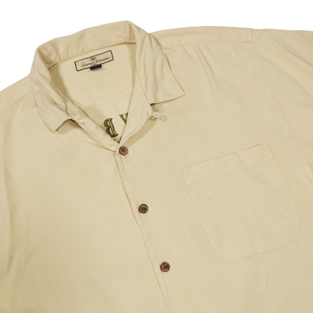 VTG TOMMY BAHAMA Men's L Silk Blend Pacific Coast Classic Golf Button Up Shirt